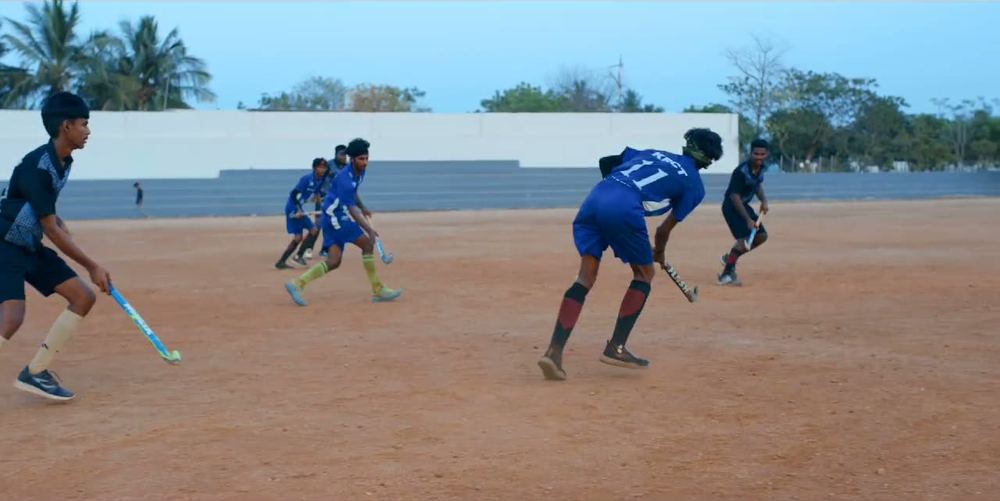 Hockey match on the campus ground